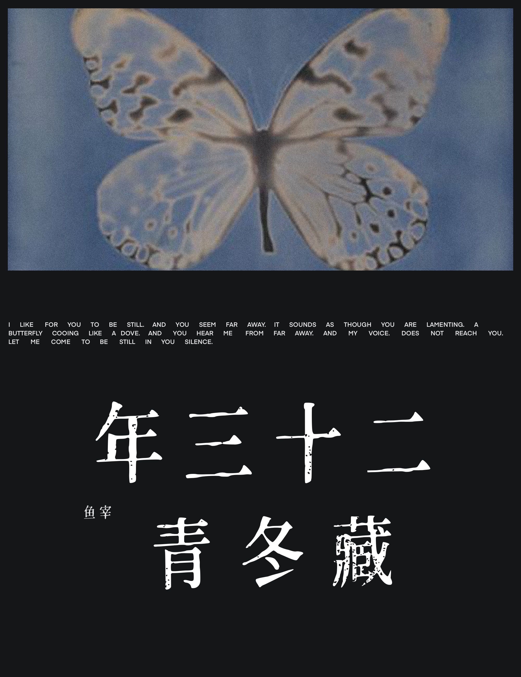 二十三年藏冬青TxT